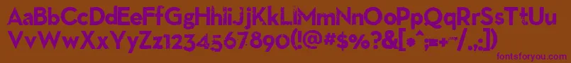 Llnitro Font – Purple Fonts on Brown Background