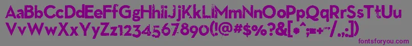 Шрифт Llnitro – фиолетовые шрифты на сером фоне