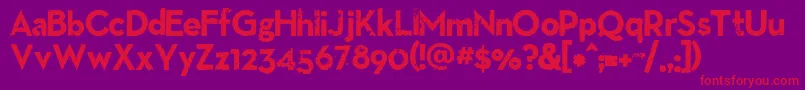 Llnitro Font – Red Fonts on Purple Background