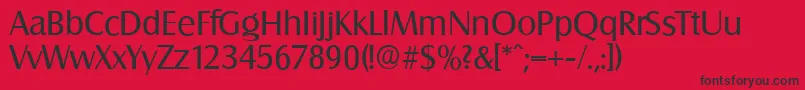 SalzburgserialRegular Font – Black Fonts on Red Background