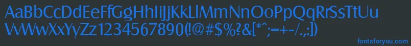 SalzburgserialRegular Font – Blue Fonts on Black Background