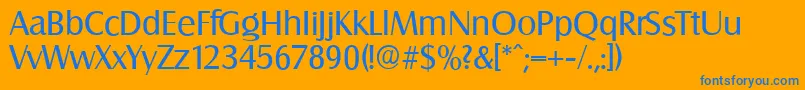 SalzburgserialRegular Font – Blue Fonts on Orange Background