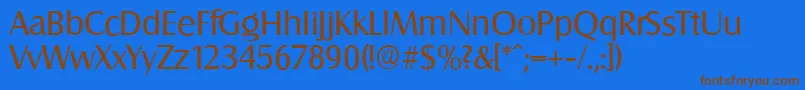 SalzburgserialRegular Font – Brown Fonts on Blue Background