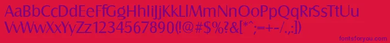 SalzburgserialRegular Font – Purple Fonts on Red Background