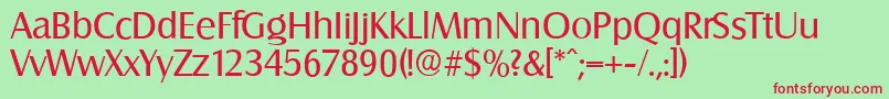 SalzburgserialRegular Font – Red Fonts on Green Background