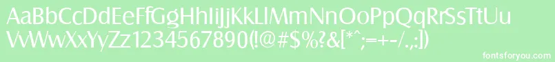 SalzburgserialRegular Font – White Fonts on Green Background