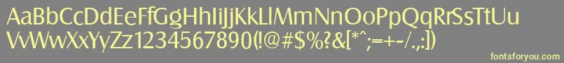 SalzburgserialRegular Font – Yellow Fonts on Gray Background