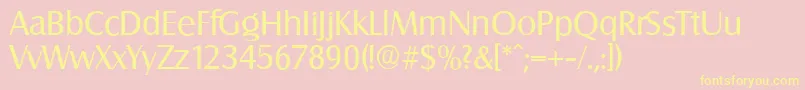 SalzburgserialRegular Font – Yellow Fonts on Pink Background