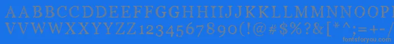 Pwserifscratch Font – Gray Fonts on Blue Background