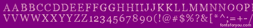 Pwserifscratch Font – Pink Fonts on Purple Background