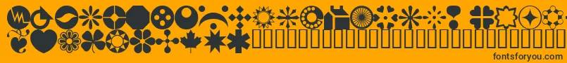 Wmshapes1 Font – Black Fonts on Orange Background