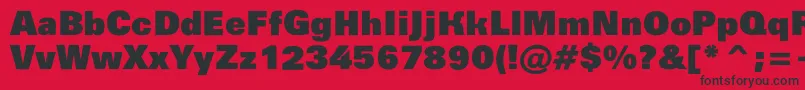 フォントGroti14 – 赤い背景に黒い文字