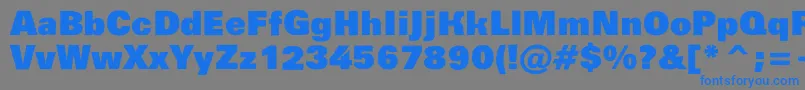 Groti14 Font – Blue Fonts on Gray Background
