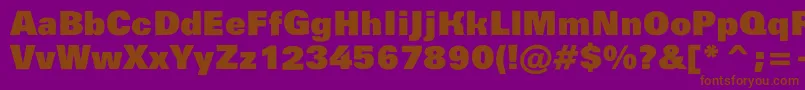Groti14 Font – Brown Fonts on Purple Background