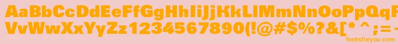 Groti14 Font – Orange Fonts on Pink Background