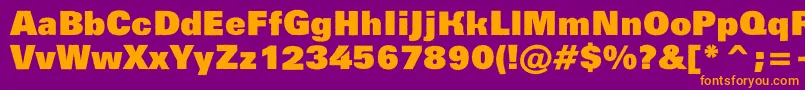 Groti14 Font – Orange Fonts on Purple Background