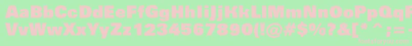 Groti14 Font – Pink Fonts on Green Background