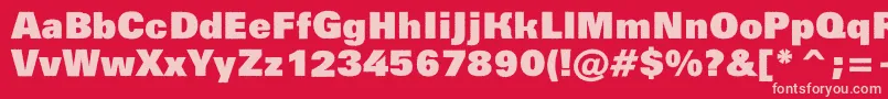 フォントGroti14 – 赤い背景にピンクのフォント