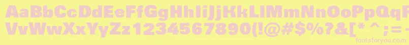 Groti14 Font – Pink Fonts on Yellow Background