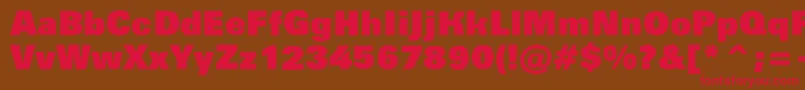 Groti14 Font – Red Fonts on Brown Background