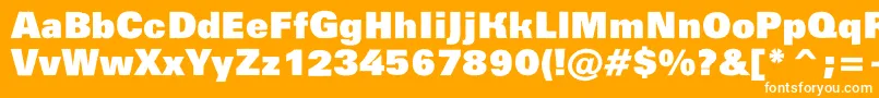 フォントGroti14 – オレンジの背景に白い文字