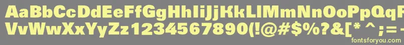 Groti14 Font – Yellow Fonts on Gray Background