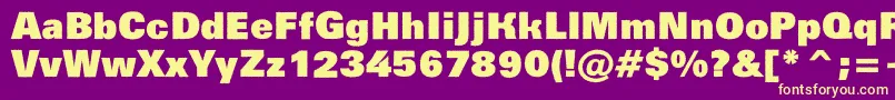 Groti14 Font – Yellow Fonts on Purple Background