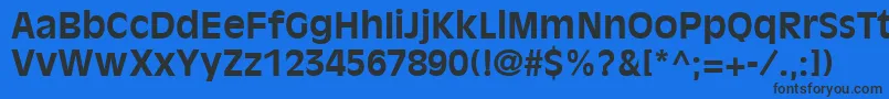 フォントAntiqueOliveLtBold – 黒い文字の青い背景