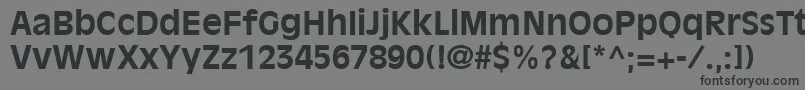 Шрифт AntiqueOliveLtBold – чёрные шрифты на сером фоне