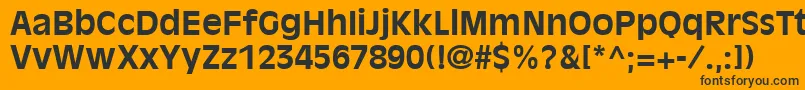 AntiqueOliveLtBold Font – Black Fonts on Orange Background