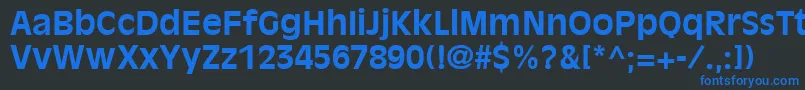 Шрифт AntiqueOliveLtBold – синие шрифты на чёрном фоне