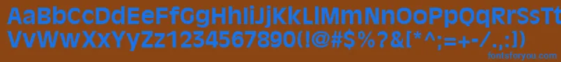 AntiqueOliveLtBold Font – Blue Fonts on Brown Background