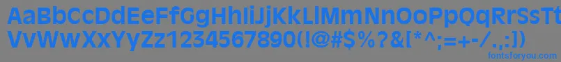 フォントAntiqueOliveLtBold – 灰色の背景に青い文字