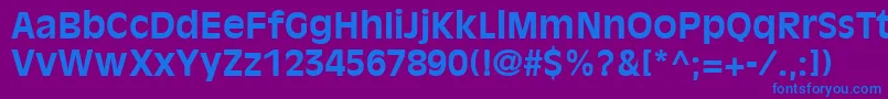 AntiqueOliveLtBold-fontti – siniset fontit violetilla taustalla