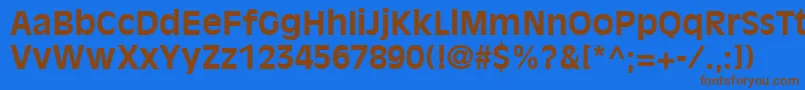 Шрифт AntiqueOliveLtBold – коричневые шрифты на синем фоне