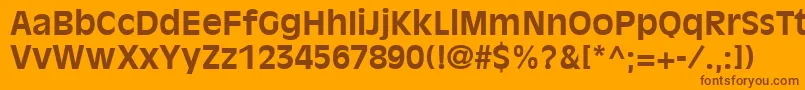 AntiqueOliveLtBold-fontti – ruskeat fontit oranssilla taustalla
