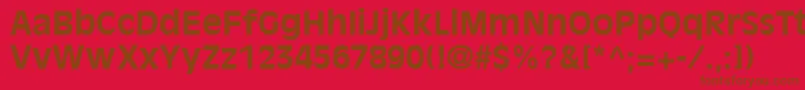 Czcionka AntiqueOliveLtBold – brązowe czcionki na czerwonym tle
