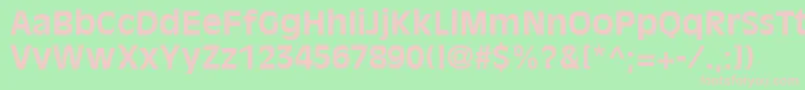 フォントAntiqueOliveLtBold – 緑の背景にピンクのフォント