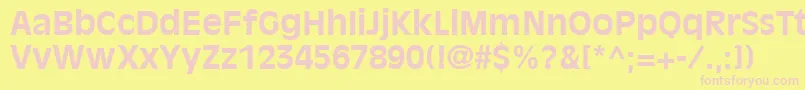 AntiqueOliveLtBold Font – Pink Fonts on Yellow Background