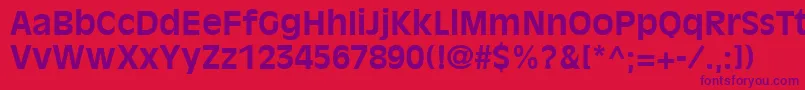 フォントAntiqueOliveLtBold – 赤い背景に紫のフォント