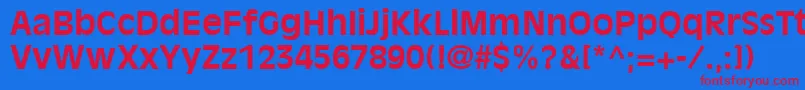 フォントAntiqueOliveLtBold – 赤い文字の青い背景