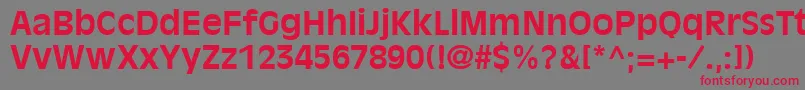 フォントAntiqueOliveLtBold – 赤い文字の灰色の背景