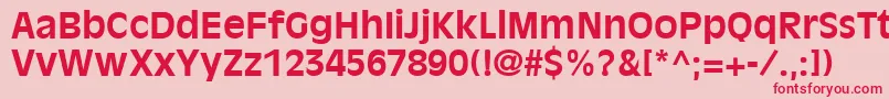 AntiqueOliveLtBold-fontti – punaiset fontit vaaleanpunaisella taustalla