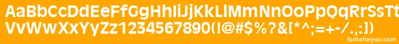 Шрифт AntiqueOliveLtBold – белые шрифты на оранжевом фоне