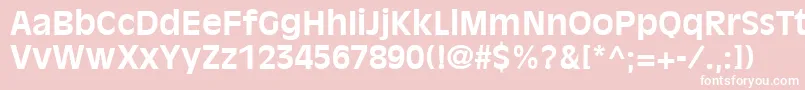 フォントAntiqueOliveLtBold – ピンクの背景に白い文字