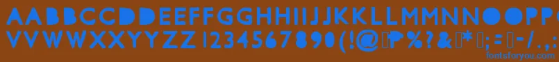 Mixcutouts Font – Blue Fonts on Brown Background