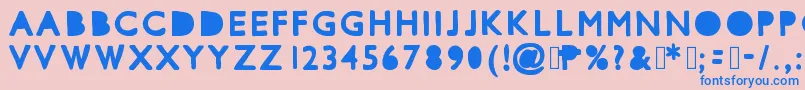 Mixcutouts-Schriftart – Blaue Schriften auf rosa Hintergrund