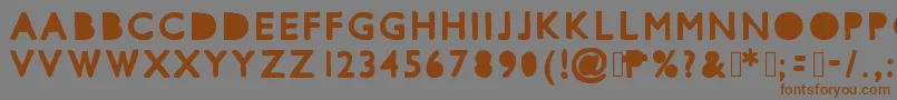 Mixcutouts Font – Brown Fonts on Gray Background