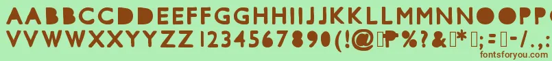 Mixcutouts Font – Brown Fonts on Green Background