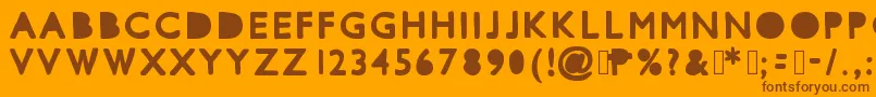 Mixcutouts Font – Brown Fonts on Orange Background